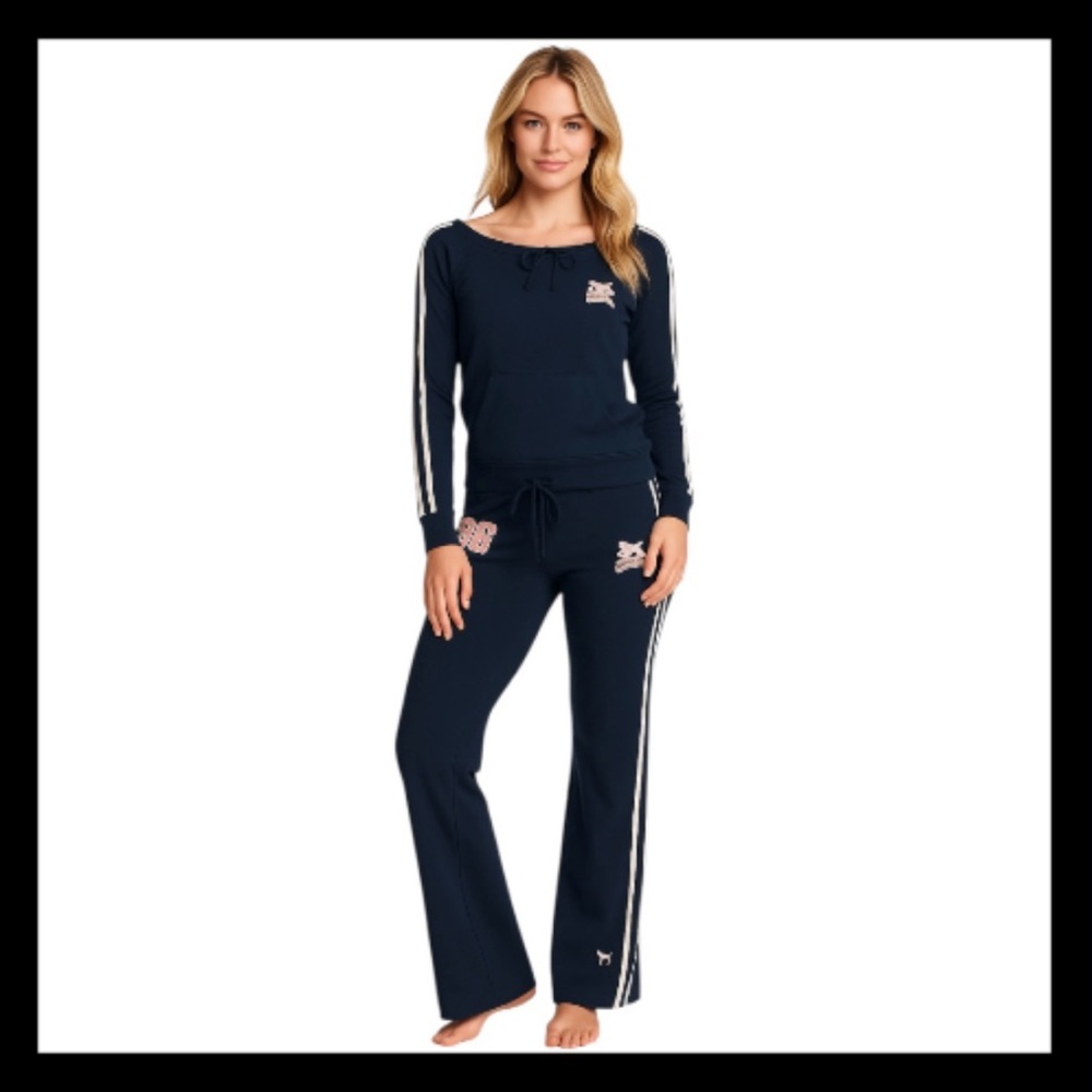 Vintage Victoria’s Secret PINK 2006 Navy Tracksuit M | Rare Embroidered 86 Set